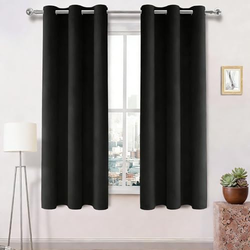 Rideau occultant 280 x 280 opaque isolant thermique design noir - 2
