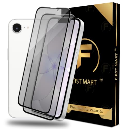 Image of FIRST MART Military-Grade Matte Anti-Glare Tempered Glass for iPhone 16e and iPhone 14 and 17E (6.1 Inch) With Installation Kit | Edge to Edge Coverage |Anti Glare, Bubble-Free [2 Pack]