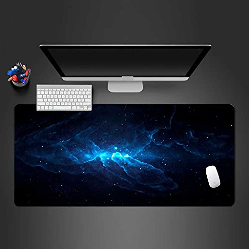Tapis de souris gamer 1000x500 mm XXL univers bleu nuit pour bureau de jeu