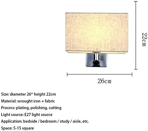 Lámpara de cabecera WQHPLMD para ganar espacio en mesita con luces de pared 4