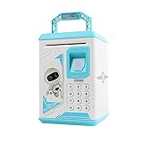 Alta qualità Soldi delle banche ATM password denaro monete Cassa di risparmio ATM Banca Cassaforte scorrimento automatico carta delle banconote regalo for i capretti elettronico Piggy Bank ( Color : Fingerprint ty