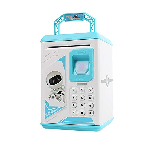 Alta qualità Soldi delle banche ATM password denaro monete Cassa di risparmio ATM Banca Cassaforte scorrimento automatico carta delle banconote regalo for i capretti elettronico Piggy Bank ( Color : Fingerprint ty