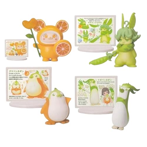 STASTO STAND STONES アニマルアトラクション おやさい妖精さんとくだもの妖精さん えくすとら × 全4種セット フルコンプ ガチャガチャ カプセルトイ