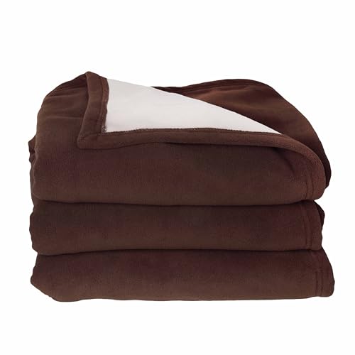 Couverture Toison d’or Narvik lit twin plaid chaud polyester réversible 180x220
