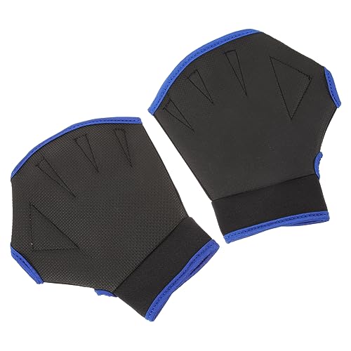 BRIGHTFUFU 1 Pair Neoprene Swim Paddles for Adults Swimming Gloves Adjustable Fit Diving Training Gloves Waterproof Gloves for Pool and Open Water