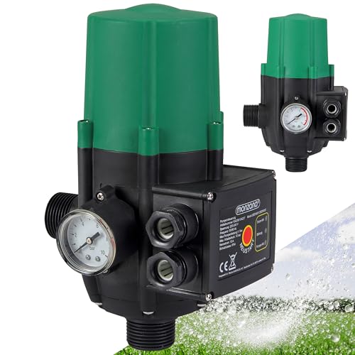 MONZANA® Pressostat pompe eau sans câble 10 bar protection fonctionnement à sec contrôleur pompe pression manomètre interrupteur de pression