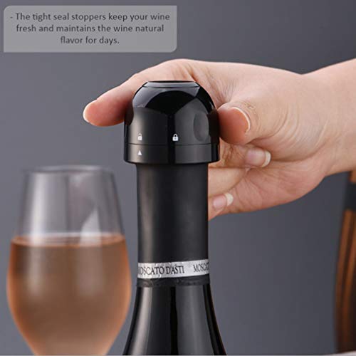 HEMOTON 2 tampas de silicone reutilizáveis para garrafa de vinho tampa seladora de cerveja champanhe