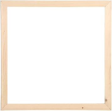 Wood Stretching Bars 40x40cm Wooden Canvas Frame with Nails for Oil Painting & Posters - DIY Stretcher Bars for Wall Decor