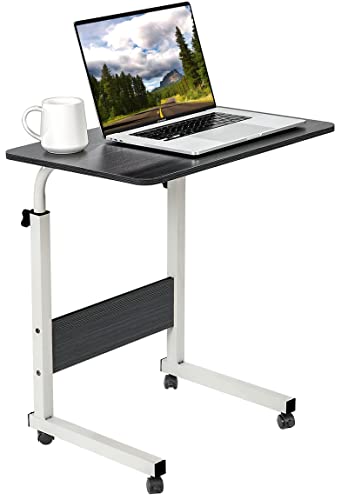 Aduyiuce Small Desk With Wheels - Mobile Sit/Stand Laptop Desk Adjustable, Lockable Casters, Portable, Work Rolling Table Couch Desk Tv Tray Table For Small Space Over Treadmill Standing Desk Table #TOP3