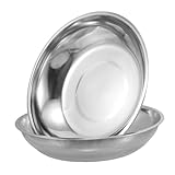 BRIGHTFUFU 2Pcs Stainless Steel Scale Plate for Mechanical Spring Weighing Pan and Accurate Weighing for Kitchen Industrial and Commercial Use