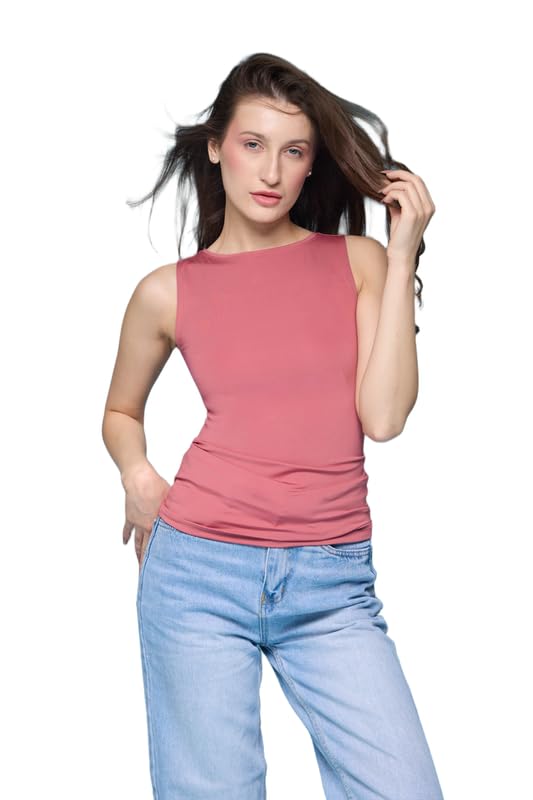 the active story Heat Sync Inner Layer Cami for Women | Sleeveless Crew Neck Thermal Top | Lightweight Invisible Winter Innerwear with Sculpting Fit-picture-31