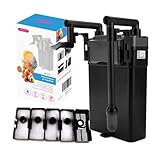 NEWPET Filtro Externo Hang-On 500L/H 6W, Filtro Suspenso Ultra Silencioso para Aquários (220V)