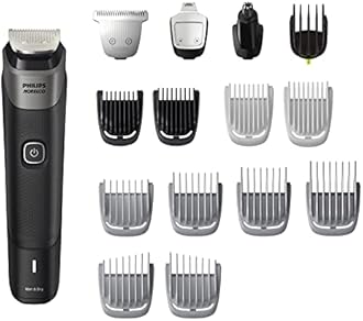Norelco Philips Multigroom Series 5000 18 Piece, Beard Face, Hair, Body Hair Trimmer For Men - No Blade Oil Needed, Mg5910/49