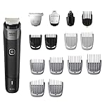 Philips NEW Norelco Multigroom Series 5000 18 Piece, Beard Face, Hair, Body and Intimate Hair Trimmer for Men - NO BLADE OIL MG5910/49