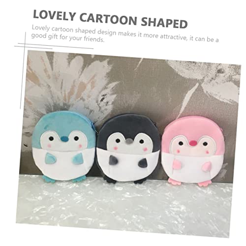 3pcs Plush Purse Adorable Lightweight Storage Bag for Earphones Cash and Keys for Girls and Women Colors4