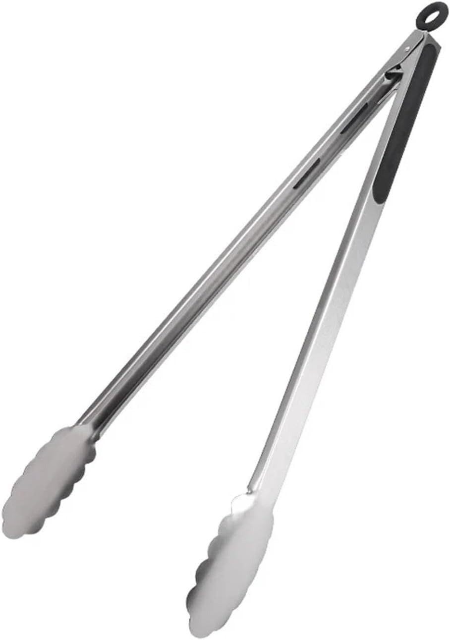 BBQ Tongs,Kitchen Tongs,Grill TongsBBQ 7/9/12/14/16 Inch BBQ Grilling Tong Salad Cake Dessert Serving Food Tongs Stainless Steel Barbecue Clips Clamp Baking Tool Accessories(16 inch)