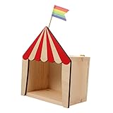 Abaodam 1 PC Theater Cabin Kids Wall Shelves House Decorations Decoraciones para Salas De Casa Storage Circus Shadow Box Desktop Display Box Desktop Case Adorable Storage Box Wooden