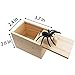 Motiloo Original Spider Prank Box,Handdmade Wooden Pop Out Rubber Spider Scare Box Joke Toys Prank for Kids & Adults Prank Gift Halloween