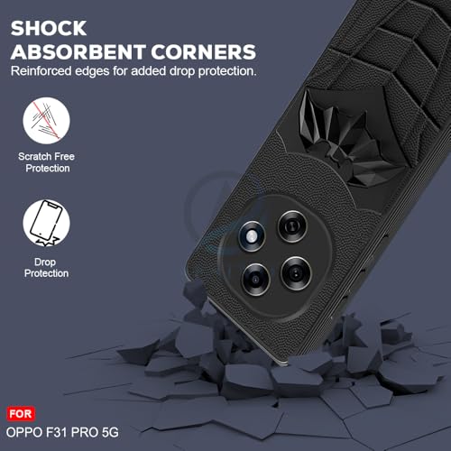 Image of AESTMO Back Cover for Oppo F31 Pro 5G | Stylish | Soft Silicone | Shockproof | Camera Lens Protection Back Cover for Oppo F31 Pro 5G (Black)