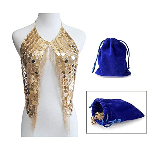 MineSign Sexy Chain Necklace Fashion Shoulder Necklaces Bra Body Jewelry Summer Beach Party Dress (pearl)