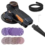 MAXXT Random Orbital Sander, 6 Speed Adjustable, 10,000 RPM, 150 mm, 10 Multi-Angle Sandpaper, Wood, Metal, Easy to Change