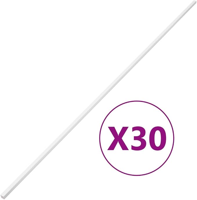 Canaleta para cables de PVC blanca, cortable y pintable, 30 canales, para pared, piso o techo, 1.2" x 0.8" x 3.3' miniatura 2