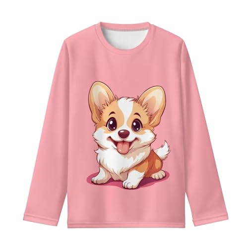 Image of Girls Long Sleeve T Shirt Cute Cartoon Crewneck Shirt for Kids 3-16Y Fall Winter Clothes