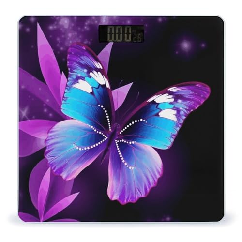 Báscula digital con vidrio templado y pantalla LCD miniatura 1
