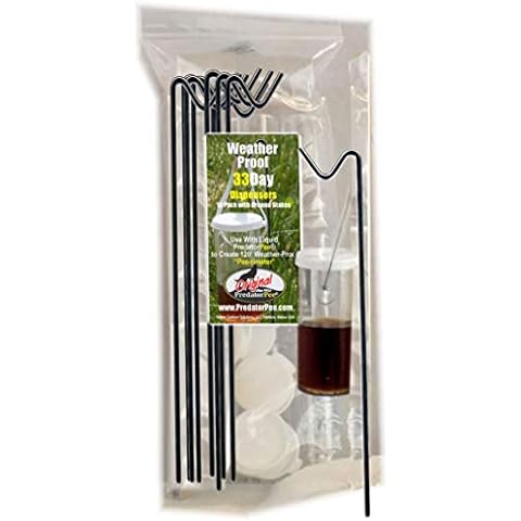 PredatorPee - 33 Day Dispensers - 10 Pack, Clear Bottle, 12oz Squeeze Bottle Cover