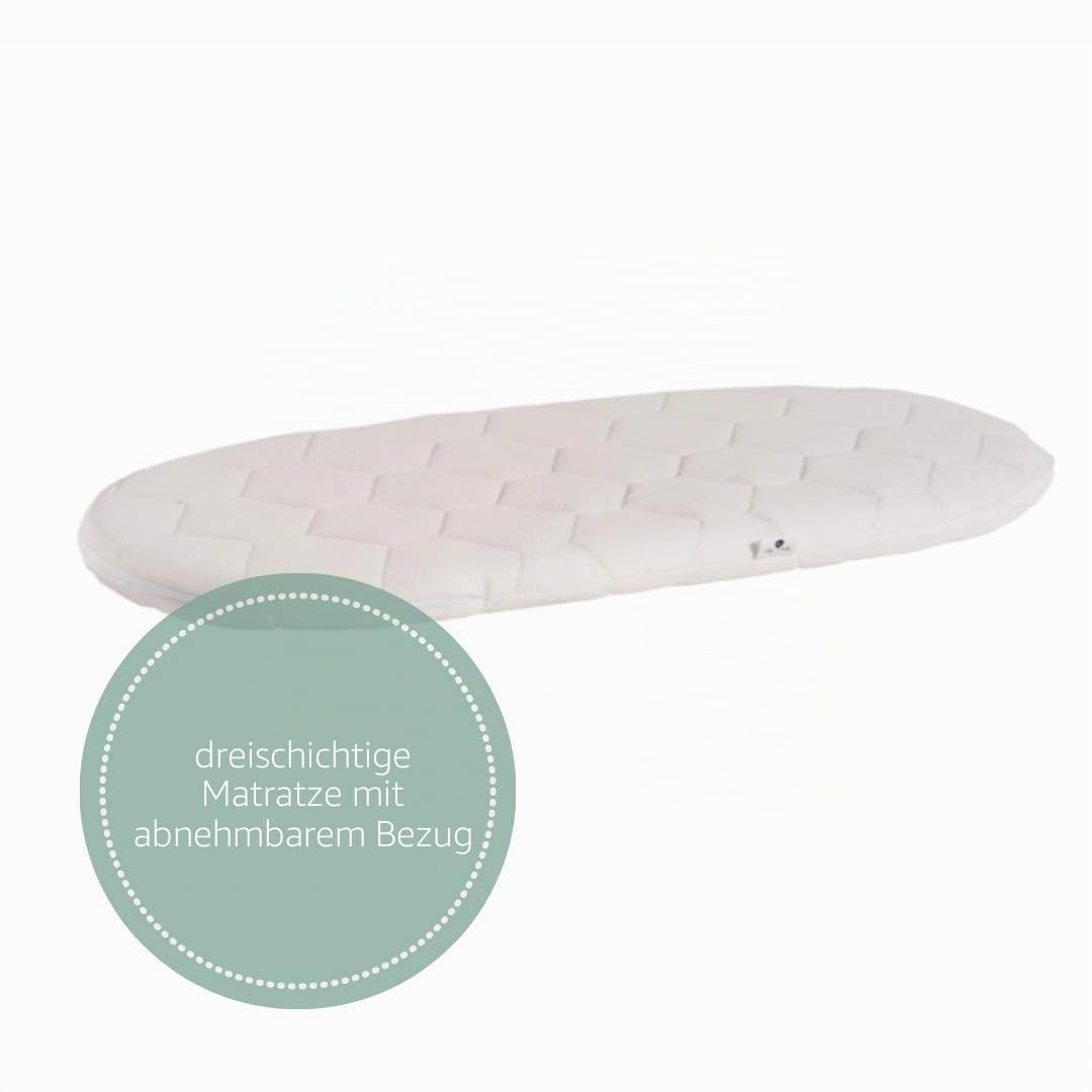 Moseskorb aus Maisblatt mit Matratze und Baumwollauskleidung – Handgemacht, Tragbar & Zertifiziert – Naturmaterial für Neugeborene – Babykorb