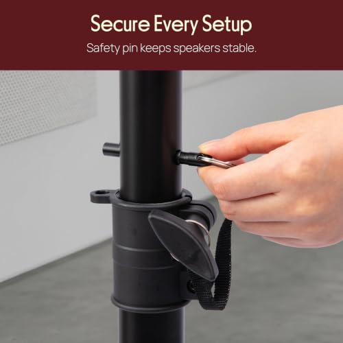 Image of Speaker Stands Pair | Adjustable Speaker Stand Tripod 2-Pack