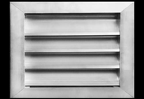 HVAC Premium 14"W x 10"H Aluminum Exterior Gable Louver Vent for Walls & Crawlspace - Weather-Resistant Air Grille with Screen Mesh - [Outer Dimensions 15.75"W x 11.75"H]