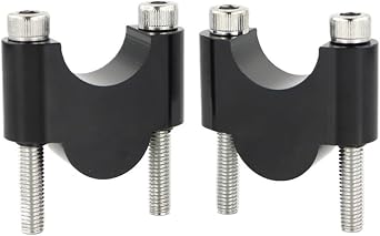 Motorcycle Handlebar Riser for YFZ 450 for Grizzly 660 700 for Kodiak 700 for Raptor 250 700 FMX650 TW200 7/8" 22mm Handlebar Mounting Fat Bar Risers CNC Billet