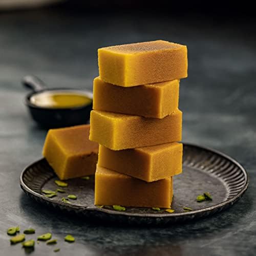 Image of ANAND Mysore Pak (200 gm) Special Pure Ghee Mysore Pak Soft Melt in Mouth, Healthy and Delicious Indian Sweets Mithai Box, Gift Box for Any Occasion | Mouth Watering Authentic Festive Delight