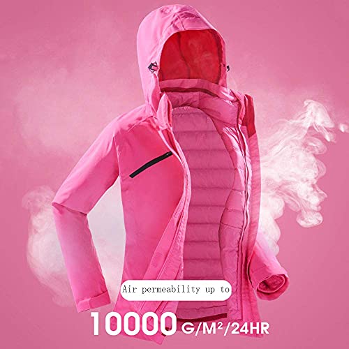 Veste de ski imperméable pour hommes 3 en 1 hiver noire S