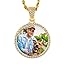 01 Circle Pendant(Gold)+Rope Chain 0171