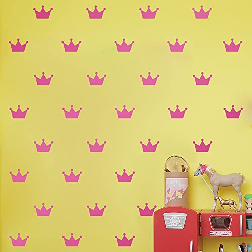 Sticker de pared espejo corona 20 piezas color rojo
