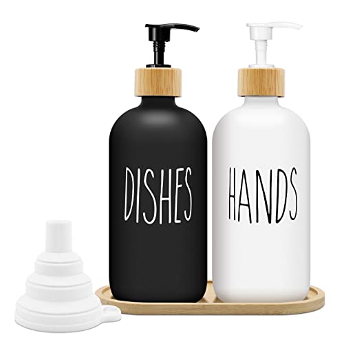 Dispensador de Jabón Blanco y Negro Mate Set 500ml Dosificador Jabon Baño de Vidrio con Bandeja Dispensador de Líquido para Lavavajillas Dispensador de Jabón para Cocina y Ducha (Negro + Blanco) Dispensador de Jabón Blanco y Negro Mate Set 500ml Dosificador Jabon Baño de Vidrio con Bandeja Dispensador de Líquido para Lavavajillas Dispensador de Jabón para Cocina y Ducha (Negro + Blanco)