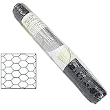 La Bolata-Rollo de malla metálica plastificado hexagonal verde 0.5 x 5 m (25 x 25 mm)