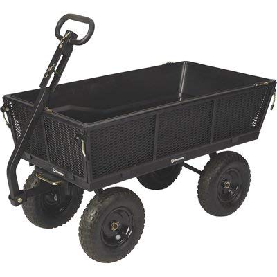 Strongway Steel Dump Cart with Removable Liner - 1200-Lb. Capacity, 50in.L x 24in.W Overall Size