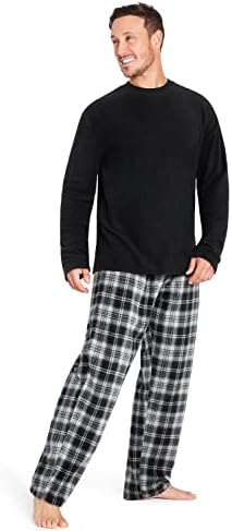 CityComfort Herenpyjama set superzachte fleece 2-delige pyjama voor heren, loungewear, nachtkleding en cadeaus voor mannen, Lichtgrijs, XL