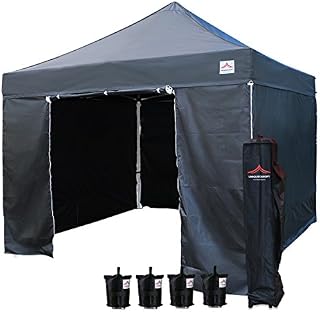 UNIQUECANOPY 10'x10' Ez Pop Up Canopy Tent Commercial Instant Shelter, with 4 Removable