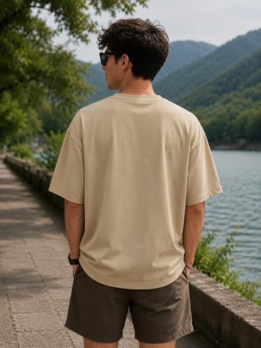 Image of ColorChakra Oversized Tshirt for Mens Down Shoulder Loose fit t-Shirt Men Oversize t-Shirt M to 4XL