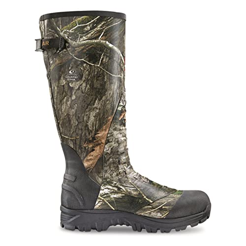 Guide Gear Men’s Waterproof Hunting Boots Insulated Rubber Rain Ankle Fit Boots, 800-Gram, Mossy Oak Break-Up Country, 8D (Medium) #TOP1