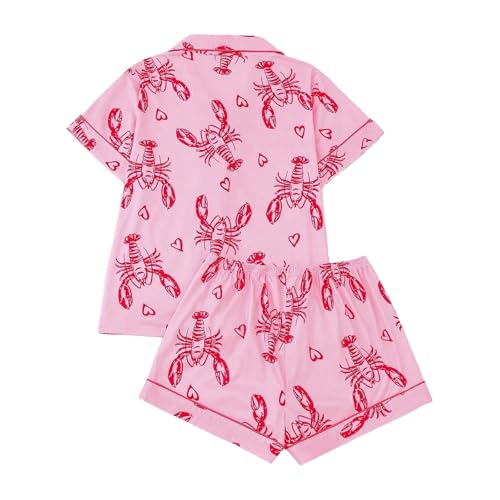 Ensemble deux pièces homard avec short et chemise col revers pour homme