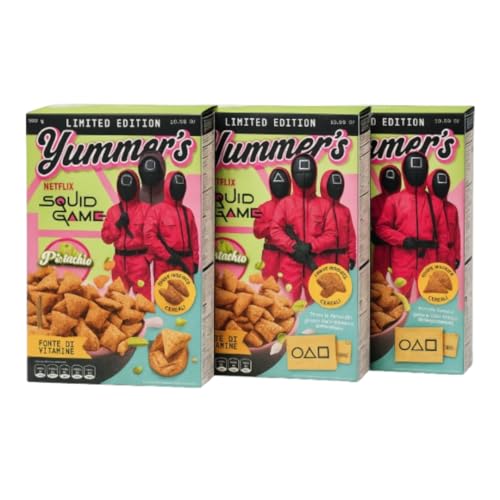 Yummer’s Céréales Fourrées Pistache – Lot de 3 Boîtes (3 × 300 g) – Coussins Croquants Au Cœur Crémeux 40 % Pistache