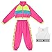 LOLANTA Girls Dance Clothing Set, Hip Hop Modern Jazz Team Performance Costume, Girls Dance Wear Sets (6-7, Hot pink)