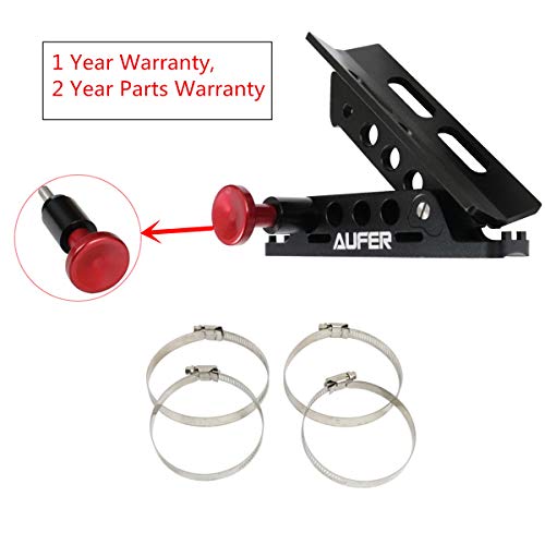 AUFER 1 Year Warranty-Universal Adjustable Roll Bar Fire Extinguisher Mount Holder with 4 Clamps for Jeep Wrangler UTV RZR Boat etc, Aluminum