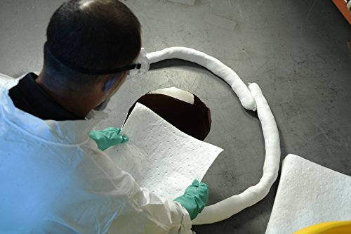 Aabaco Oil Only Absorbent Pads - Heavy Weight Sheets (100Ct Per Pack) 15 X 17 Inch High Absorbency For Oil And Fuel Spills - Repels Water, Absorbing Up To 24 Gallons - Cleanup & Automotive (100) #TOP7