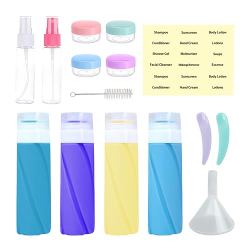 Flacon vaporisateur de shampoing rechargeable et étanche, kit cosmétique de voyage anti-fuite
